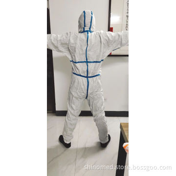 Breathable PE film coverall